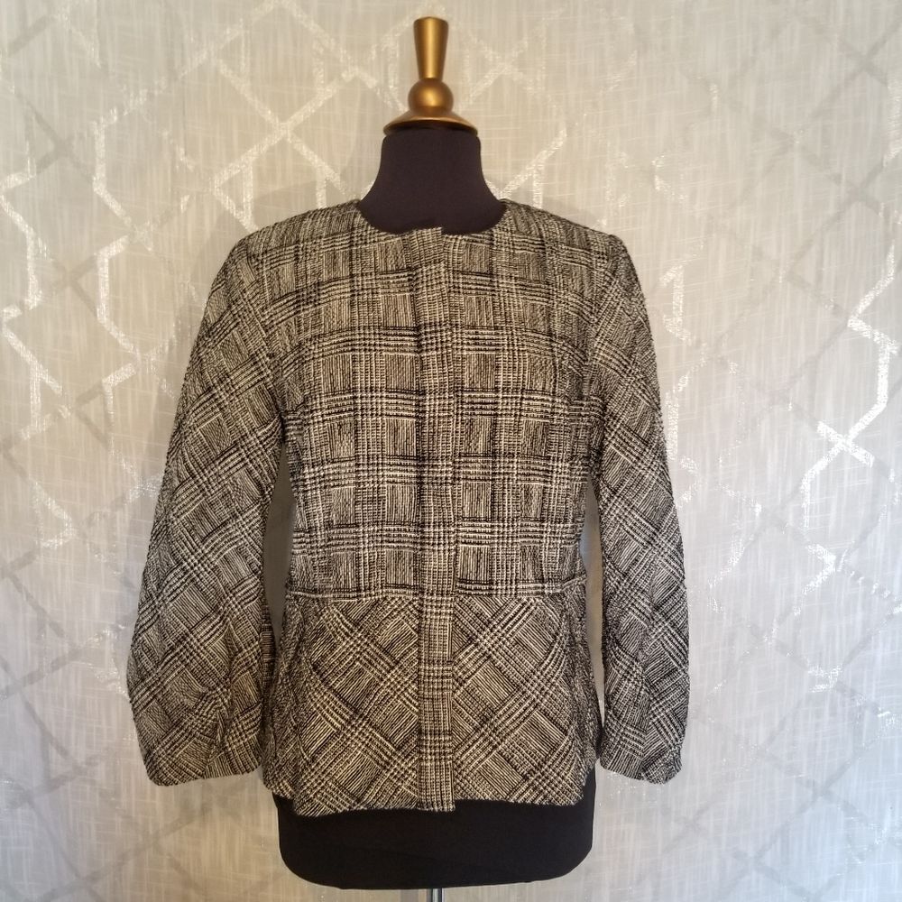 Banana Republic Jacket Blazer Office Career Womens Size 12 Geometric New - Picture 5 of 8